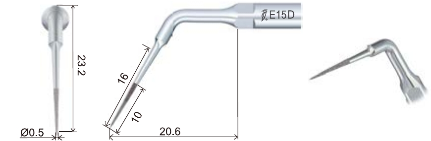 Размеры наконечника для скалера